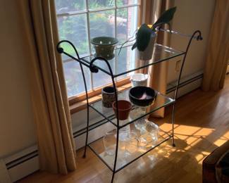 Wrought iron and glass
