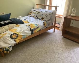 Twin bed with mattress