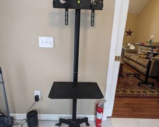 TV cart with shelf, rolling $25