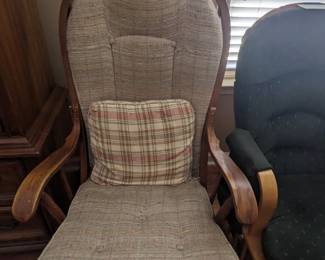Glider rocker dark wood $150