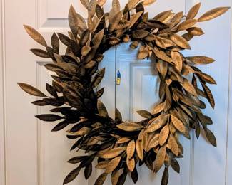 Gold leaf autumn wreath