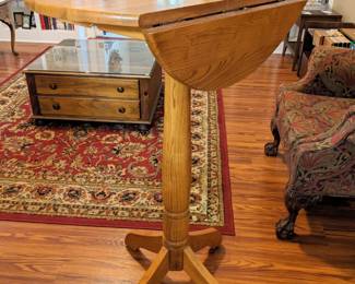 Bar height table, folding edges