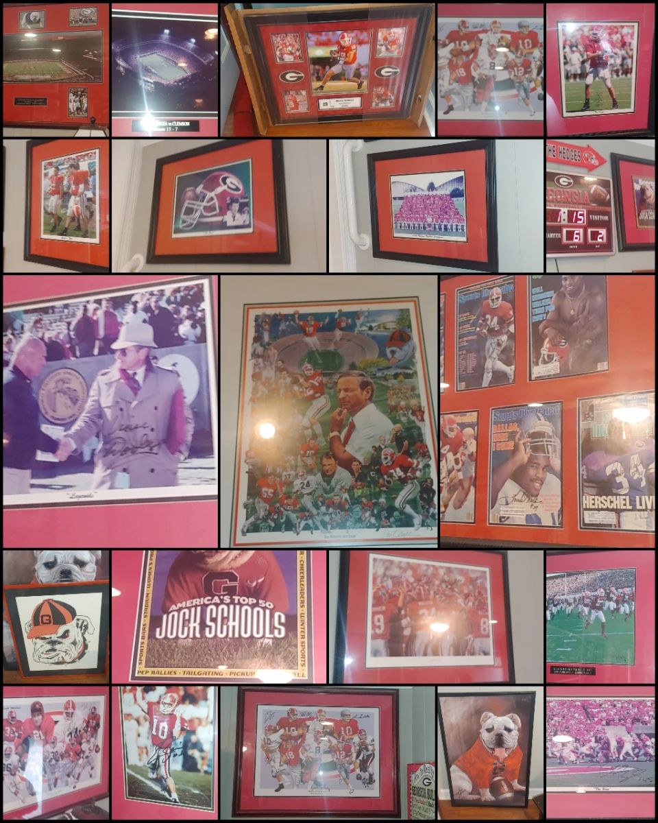 Important collection of UGA limited edition signed framed Georgia Bulldog University of Georgia