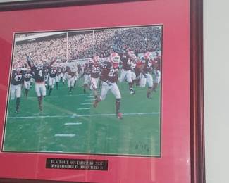 Framed 2007 Stanford Stadium Georgia Bulldogs Auburn Tigers blackout game