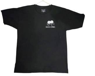 Death Cloak t-shirt is black and features a "let the good times roll" graphic with dancing dice.