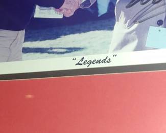 Legends Framed historic photo autographed by Vince Dooley. Image captures two of the most iconic figures in Southeastern Conference (SEC) football history: Georgia Bulldogs head coach Vince Dooley & Alabama Crimson Tide head coach Paul "Bear" Bryant The Meeting: Pictured here are a 32-year-old Vince Dooley and a 51-year-old Bear Bryant shaking hands during the annual SEC football convention in Atlanta in January of 1965.
