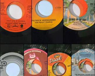 45 vinyl records #Bachman-Turner Overdrive# Blinded by the Light# Little Willie