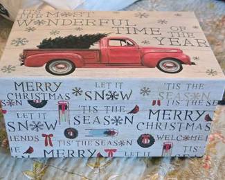 Red truck box