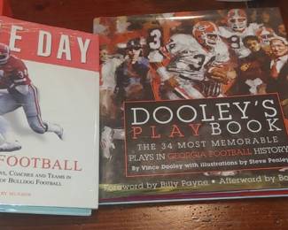 Hardback books Georgia football and Dooley's Playbook