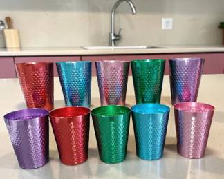 10 Aluminum Mid Century Cups