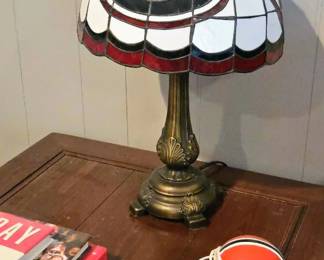 Pair of stained glass Georgia lamps