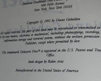 Outlander first edition 1991