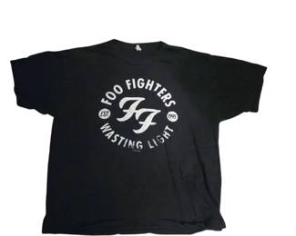 official 2011 Foo Fighters "Wasting Light" tour t-shirt featuring the band's logo.