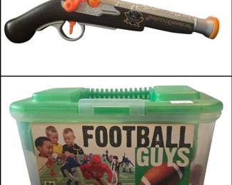 Pirates of the Caribbean play gun and football guys figures
