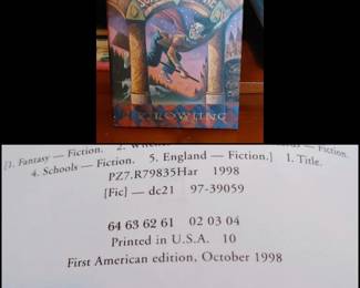 Harry Potter and the Sorcerer's Stone first American Edition October 1998