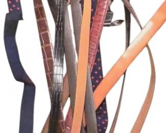 Designer leather belts