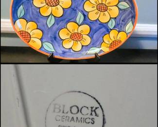 Block Ceramics sunflower platter