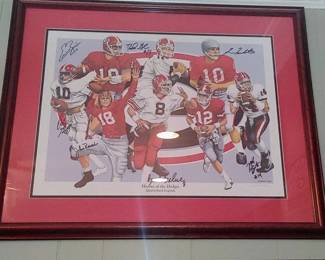 Hero's Of The Hedges by 8 GA Players Signed by hand signed in pencil by artist Michael Krapp. Limited. Edition 107/1000 ( very hard to find)