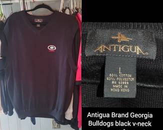 Antiqua sweater vest Georgia Bulldog logo size large
