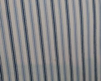 Blue Coastal Stripe Havertys Down filled Sofa