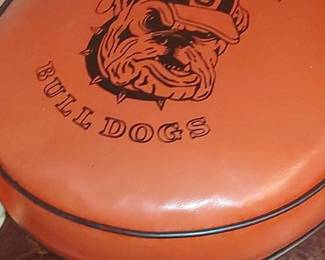 Vintage GA Bull Dogs Foot Stool