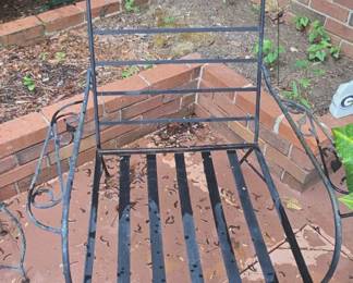 Pair Vintage Woodard / Salterrini Wrought Iron Chairs
