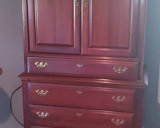 Beautiful Sumpter chest on chest armoire