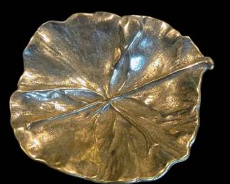 Brass cast Ginkgo leaf