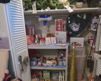 Closet full of Christmas items
