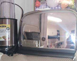 Beautiful Chrome toaster and Bella NutriBullet