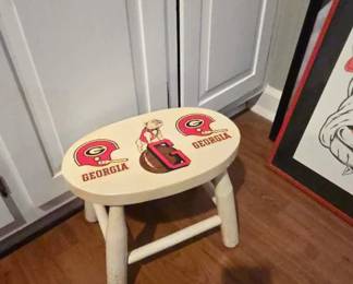 Georgia Bulldog stool