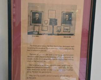 Framed advertising Thomaston telephone company