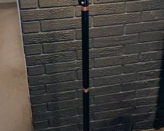 Extremely heavy solid wrought iron floor lamp