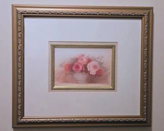 Set of 3 rose framed prints