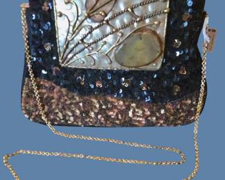 Sequined evening bag