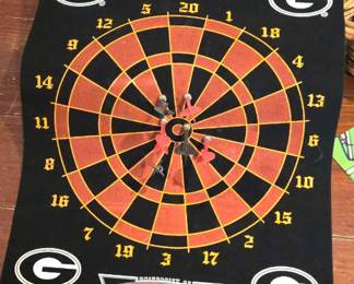 NCAA Georgia Bulldogs magnetic dart set featuring the team logo and colors.
