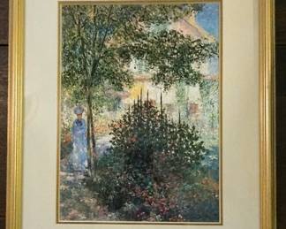 Camille Monet in the garden