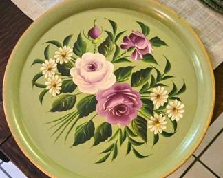 Signed Toleware Tray