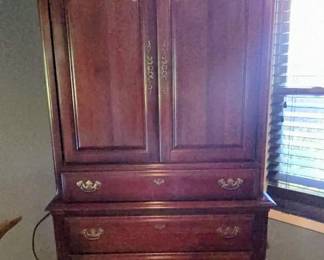 Beautiful Sumpter chest on chest armoire