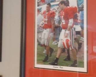 Seniors Rule Georgia Bulldogs Autographed Seniors' Rule" print featuring Georgia Bulldogs legends David Greene and David Pollack