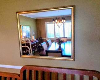 Large Mirror in the dining room