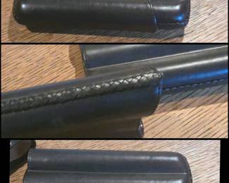 Black Leather Adjustable Cigar Case