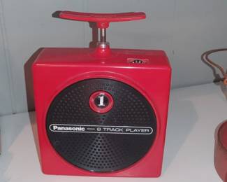 vintage Panasonic RQ-830S portable 8-track player from the mid-1970s, designed to look like a TNT detonator ( battery closure missing) no AC cord -takes 3 C size batteries ( will.test b4 sale)