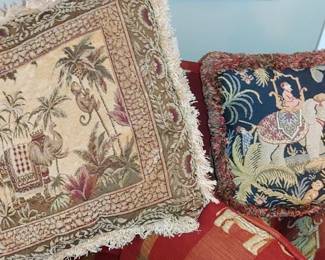 Tapestry elephant pillows