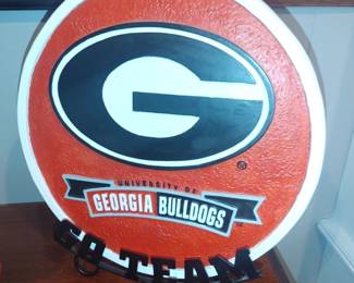University of Georgia plaque with stand