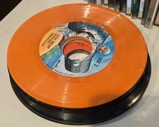 GI JOE Mercury Manned Spacecraft Capsule Record Orange Vinyl 45 RPM Hasbro 1966
