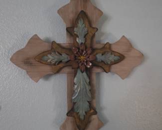 Wooden and metal cross