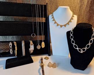 Mixed Fashion Jewelry Collection with Necklaces, Watches, Bracelets  Statement Pieces