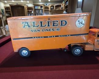 004 Vintage Allied Van Lines Pressed Steel Toy Moving Truck