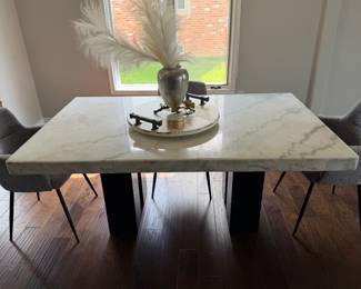 6 Person Marble Dining Table